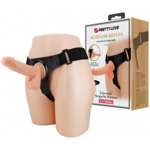 Реалистичный страпон на трусиках Harness Briefs Tom 20 см