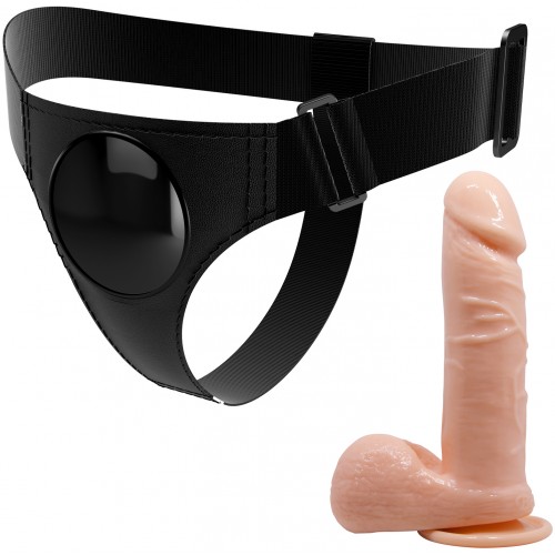 Реалистичный страпон на трусиках Harness Briefs Tom 20 см