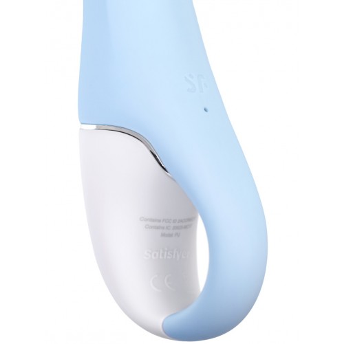 Расширяющийся смарт-вибратор с рельефной головкой Satisfyer Air Pump Vibrator 5 голубой