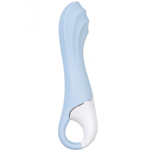 Расширяющийся смарт-вибратор с рельефной головкой Satisfyer Air Pump Vibrator 5 голубой