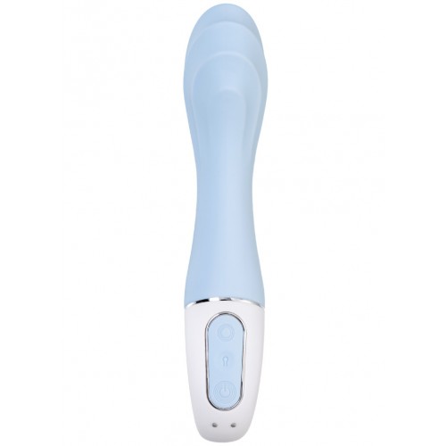 Расширяющийся смарт-вибратор с рельефной головкой Satisfyer Air Pump Vibrator 5 голубой