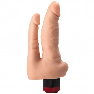 Двойной гелевый вибратор для двойного проникновения (иной угол)