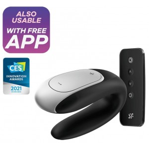 Смарт-стимулятор для пар Satisfyer Double Fun черный (иной угол)