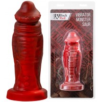 Вибратор Black&Red by Toyfa Monster Saur, силикон, красно-черный, 21,7 см