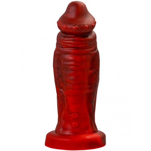Вибратор Black&Red by Toyfa Monster Saur, силикон, красно-черный, 21,7 см