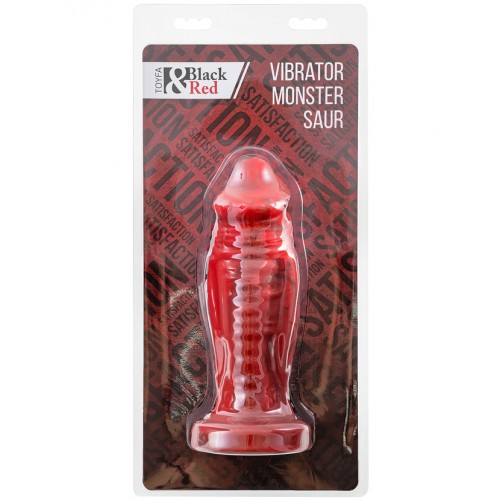 Вибратор Black&Red by Toyfa Monster Saur, силикон, красно-черный, 21,7 см