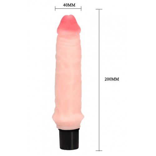 Водонепроницаемый вибратор фиолетовый Realistic Cock 