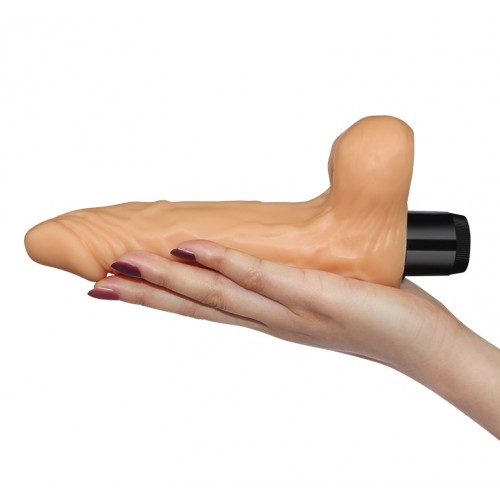 Реалистичный вибратор с мошонкой Real Feel cyberskin