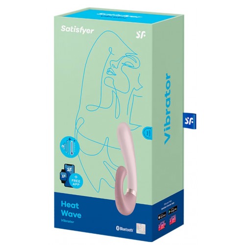 Смарт-вибратор со стимулятором клитора и функцией нагрева Satisfyer Heat Wave Mauve