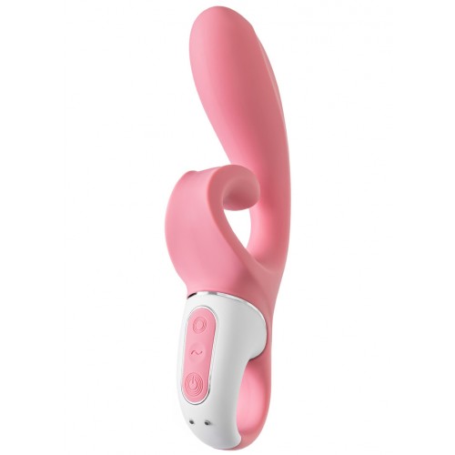 Вибратор-кролик с гибким клиторальным отростком Satisfyer Hug Me Pink