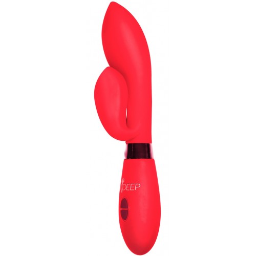 Вибратор с клиторальным отростком Indeep Gina Red 