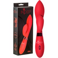 Вибратор с клиторальным отростком Indeep Gina Red 