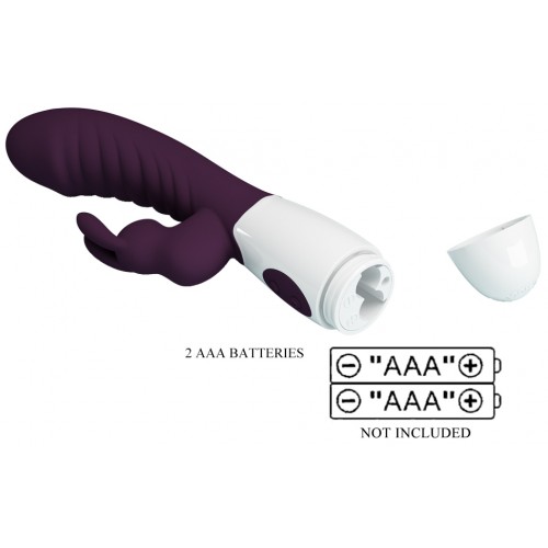 Вибратор с клиторальным стимулятором Pretty Love Naughty Bunny