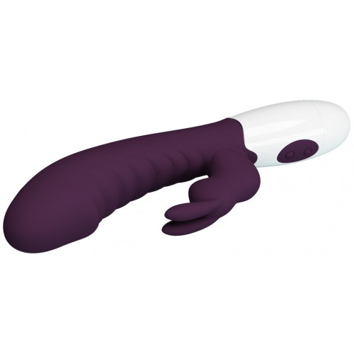 Вибратор с клиторальным стимулятором Pretty Love Naughty Bunny