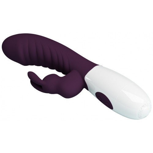 Вибратор с клиторальным стимулятором Pretty Love Naughty Bunny