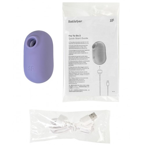 Вакуумно-волновой стимулятор с вибрацией Satisfyer Pro To Go 2 фиолетовый