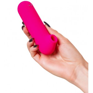 Вакуум-волновой стимулятор eroTeq Molette, силикон, розовый, 13 см (иной угол)