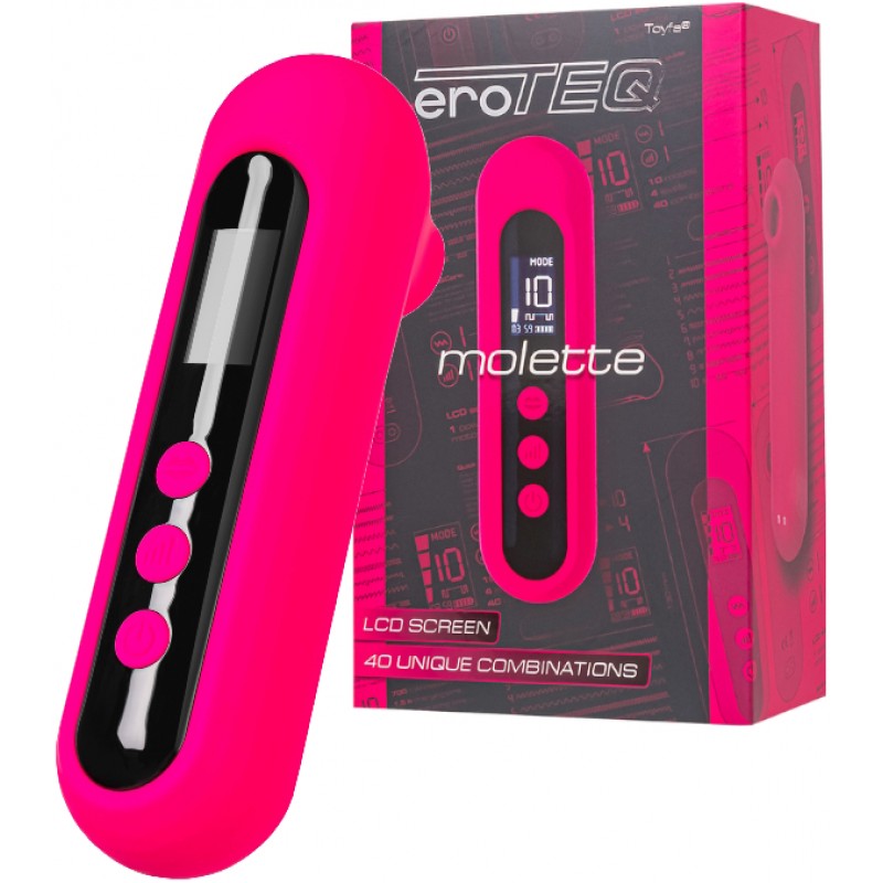 Вакуум-волновой стимулятор eroTeq Molette, силикон, розовый, 13 см