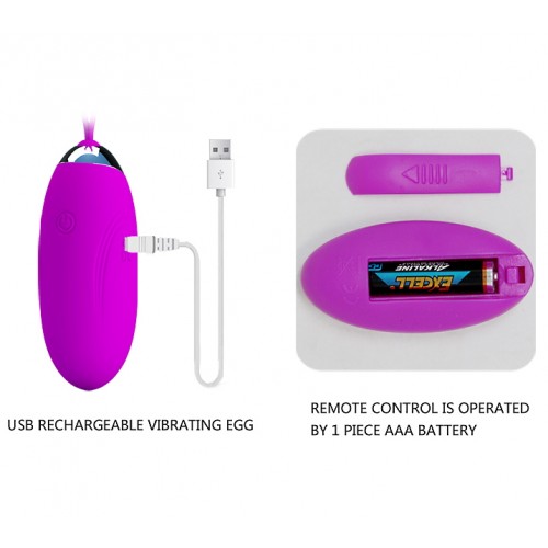 Виброяйцо Jenny на пульте ДУ и USB зарядкой