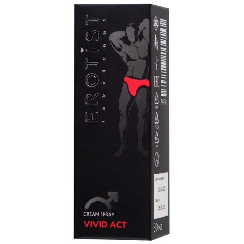 Крем-спрей Erotist VIVID ACT, для мужчин, для повышения потенции и улучшения эрекции, 30мл