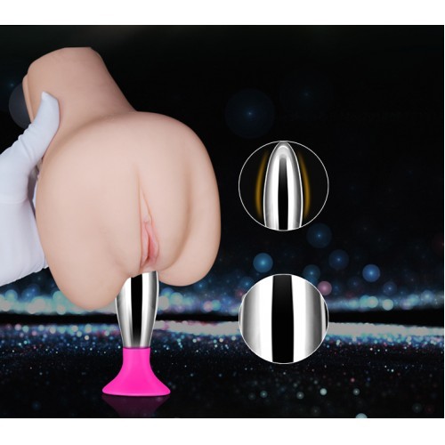 Анальная пробка Bobby серебристо-черная