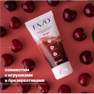 Лубрикант для оральных ласк со вкусом вишни FAVO, 50 мл (иной угол)