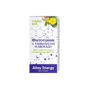Растительный сироп «Фитотоник Стевия Man», с трибулусом и авокадо, 250 мл (иной угол)