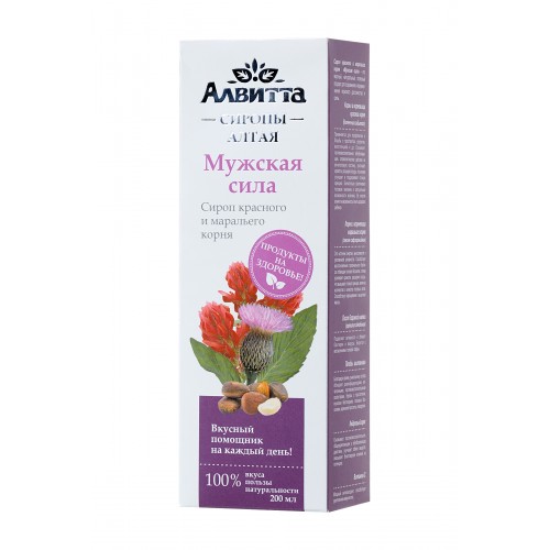 Сироп красного и маральего корня «Мужская сила» для мужчин, 200 мл