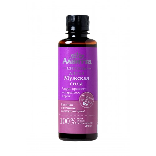 Сироп красного и маральего корня «Мужская сила» для мужчин, 200 мл