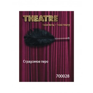 Перо TOYFA Theatre страусиное черное,40 см