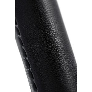 Распорка маленькая для фиксации Pecado BDSM, с кольцом, натуральная кожа и дерево, черная (иной угол)
