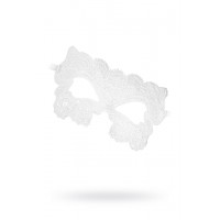 Маска нитяная Eromantica Marquise, текстиль, белая, 17,5 см