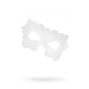 Маска нитяная Eromantica Marquise, текстиль, белая, 17,5 см