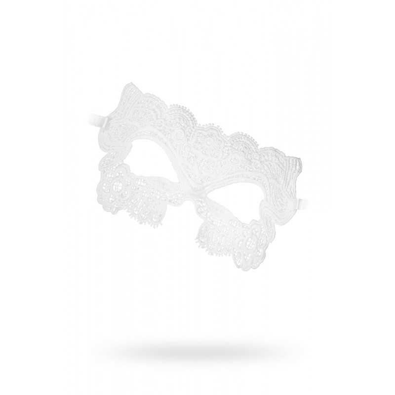 Маска нитяная Eromantica Marquise, текстиль, белая, 17,5 см