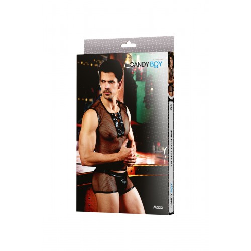 Костюм стриптизера Candy Boy Maxx (майка, трусы), черный, OS