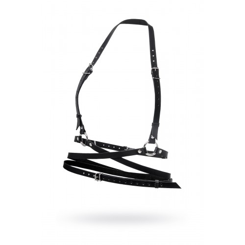 Портупея Pecado BDSM, «Осанка», натуральная кожа, чёрная