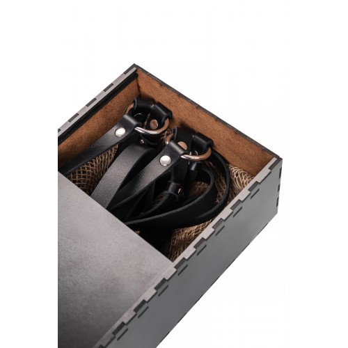 Портупея Pecado BDSM, «Осанка», натуральная кожа, чёрная