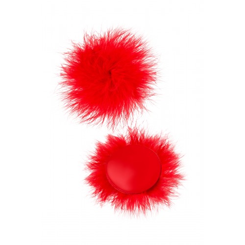 Пэстис Erolanta Lingerie Collection круглые с пухом красные