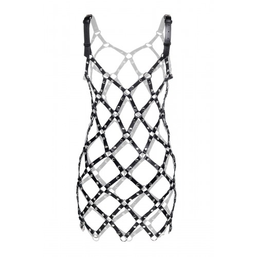 Портупея-платье Pecado BDSM, из мягкой кожи, натуральная кожа, черный