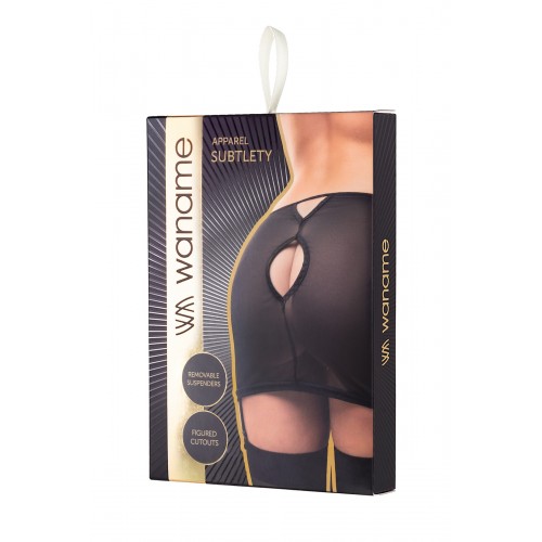 Юбка-пояс для чулок Waname Subtlety черная (50-52)