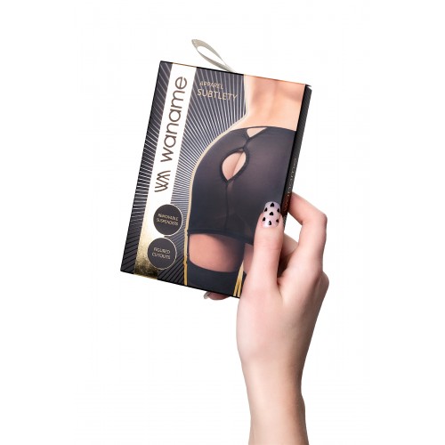 Юбка-пояс для чулок Waname Subtlety черная (50-52)