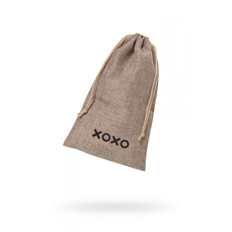 Мешочек XOXO, текстиль, коричневый, 24,5*14 см