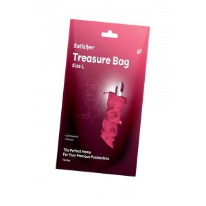 Мешочек Satisfyer Treasure Bag для хранения игрушек L, розовый, 26*15 см