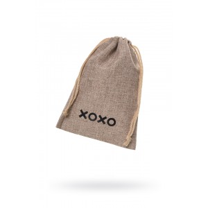 Мешочек XOXO, текстиль, коричневый, 18*12,5 см