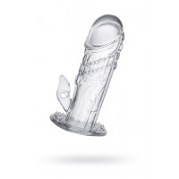 Насадка на пенис с дополнительной стимуляцией A-Toys by TOYFA Uco, TPE, прозрачный, 13 см
