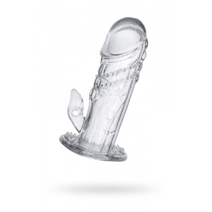 Насадка на пенис с дополнительной стимуляцией A-Toys by TOYFA Uco, TPE, прозрачный, 13 см Насадка на пенис с дополнительной стимуляцией A-Toys by TOYFA Uco, TPE, прозрачный, 13 см
