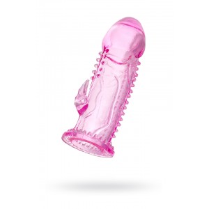 Насадка на пенис A-Toys by TOYFA, TPE, розовая, 13,5 см