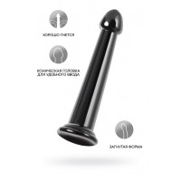 Нереалистичный фаллоимитатор Jelly Dildo L Toyfa Basic, TPE, черный, 20 см