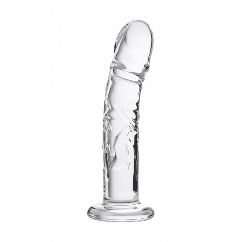 Нереалистичный фаллоимитатор Sexus Glass, стекло, прозрачный, 19,5 см