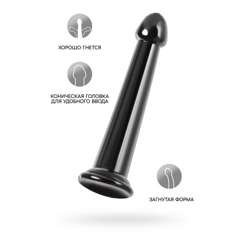 Нереалистичный фаллоимитатор Jelly Dildo L Toyfa Basic, TPE, черный, 20 см